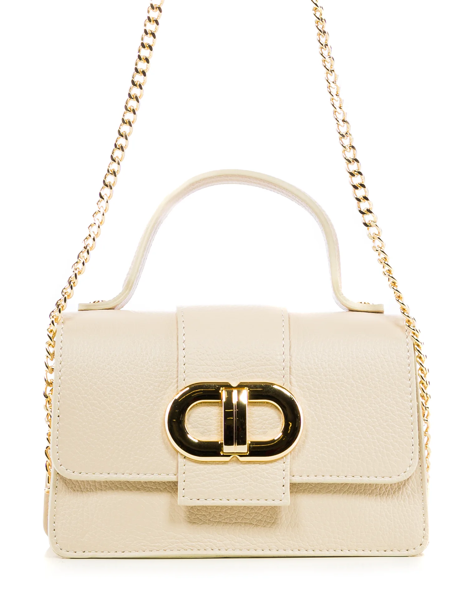 Carey Flap Bag, Beige Color