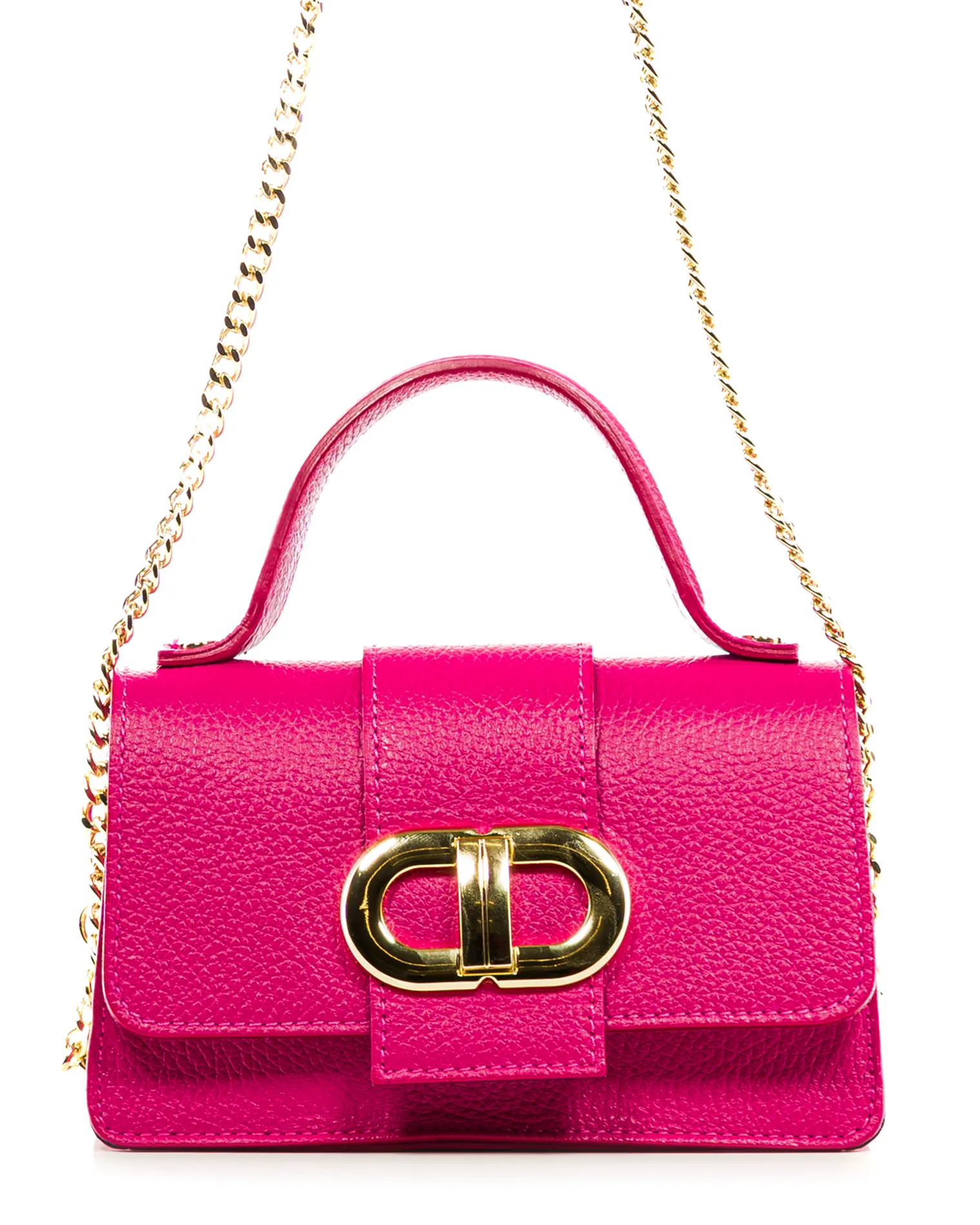 Carey Flap Bag, Fuchsia Color