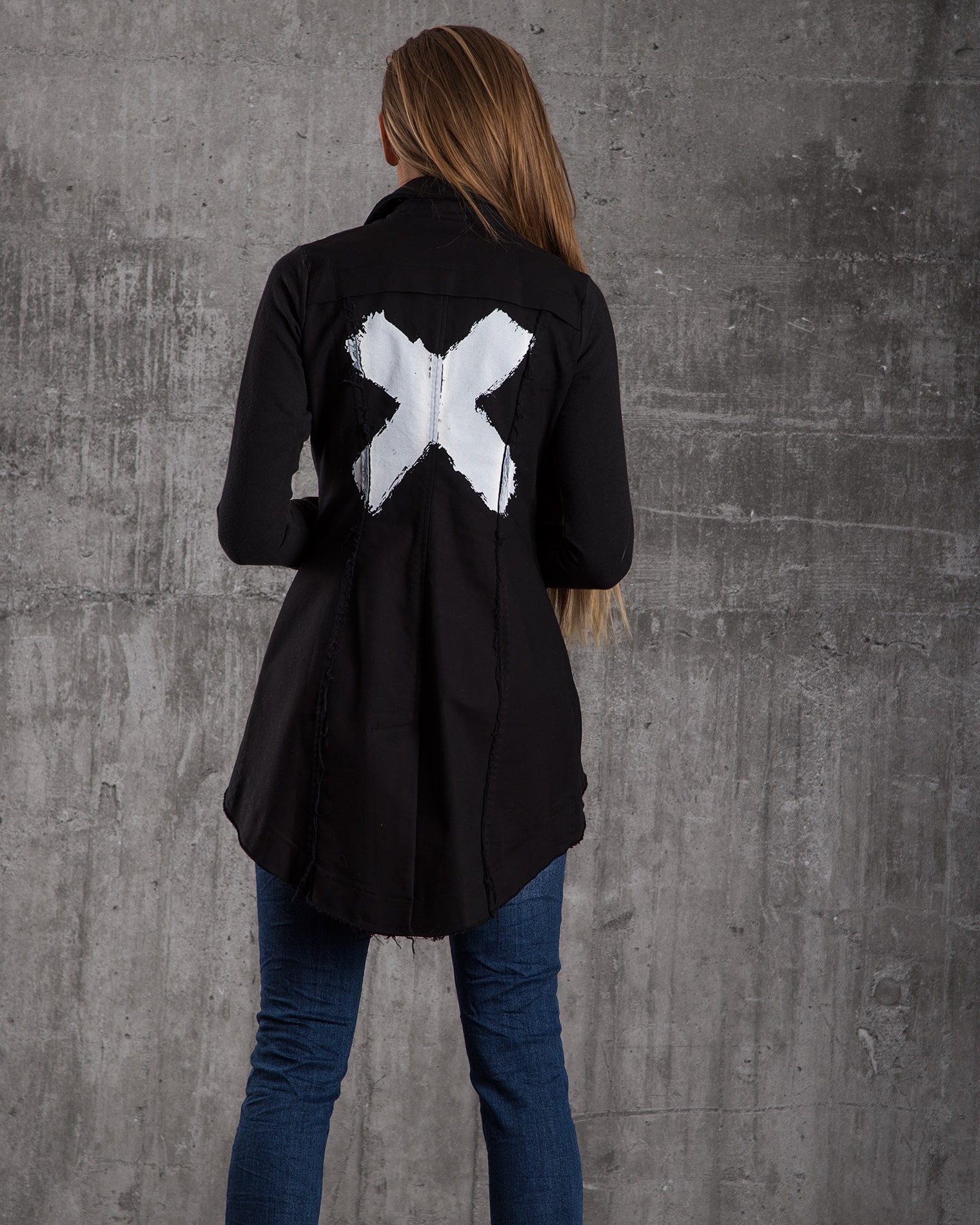 Antidote Jacket With Back Accent, Black Color