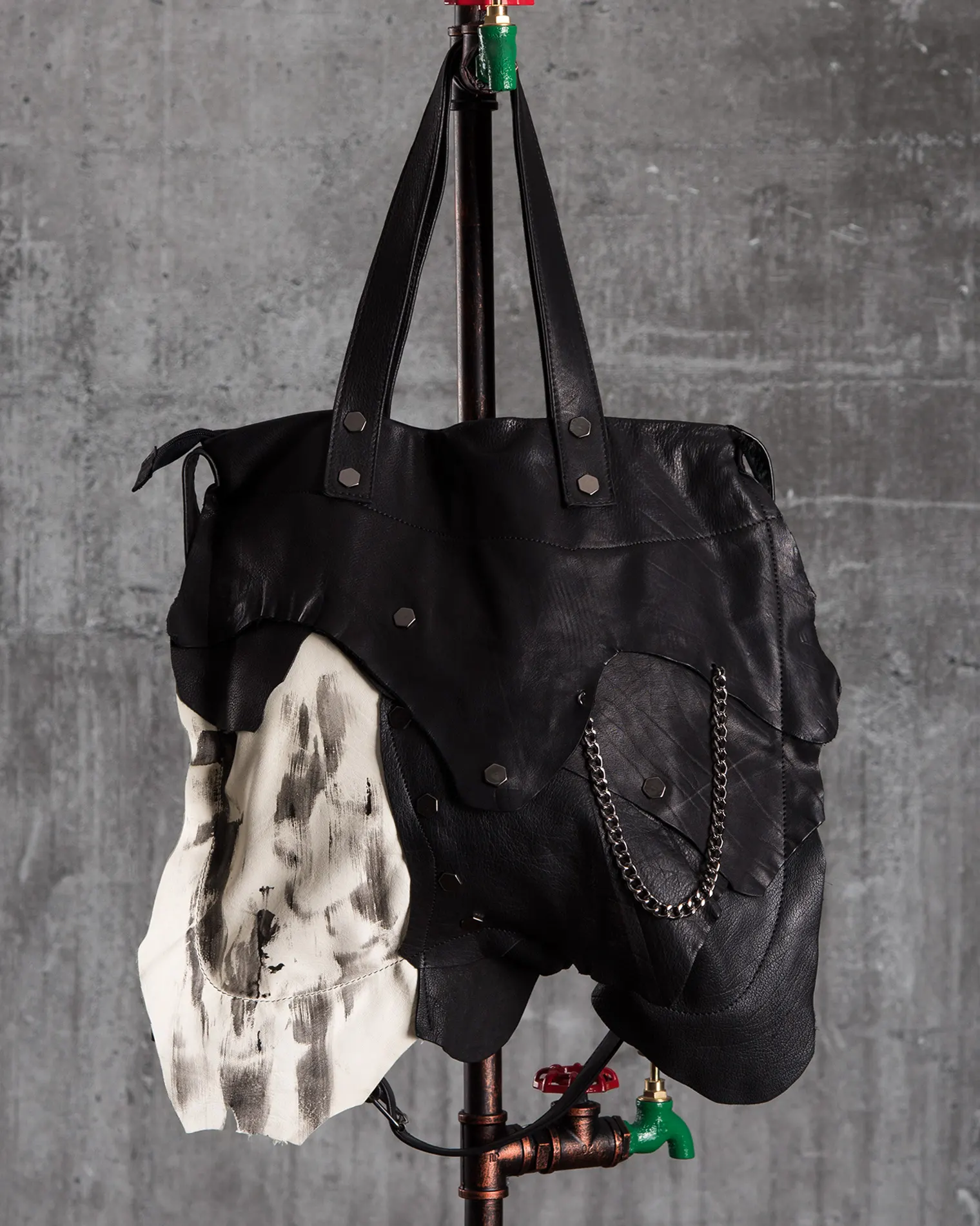 Adelaide Leather Bag, Black Color