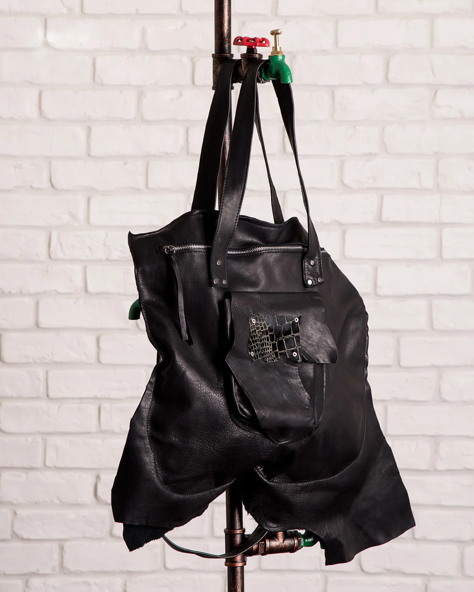 Astralis Leather Bag, Black Color
