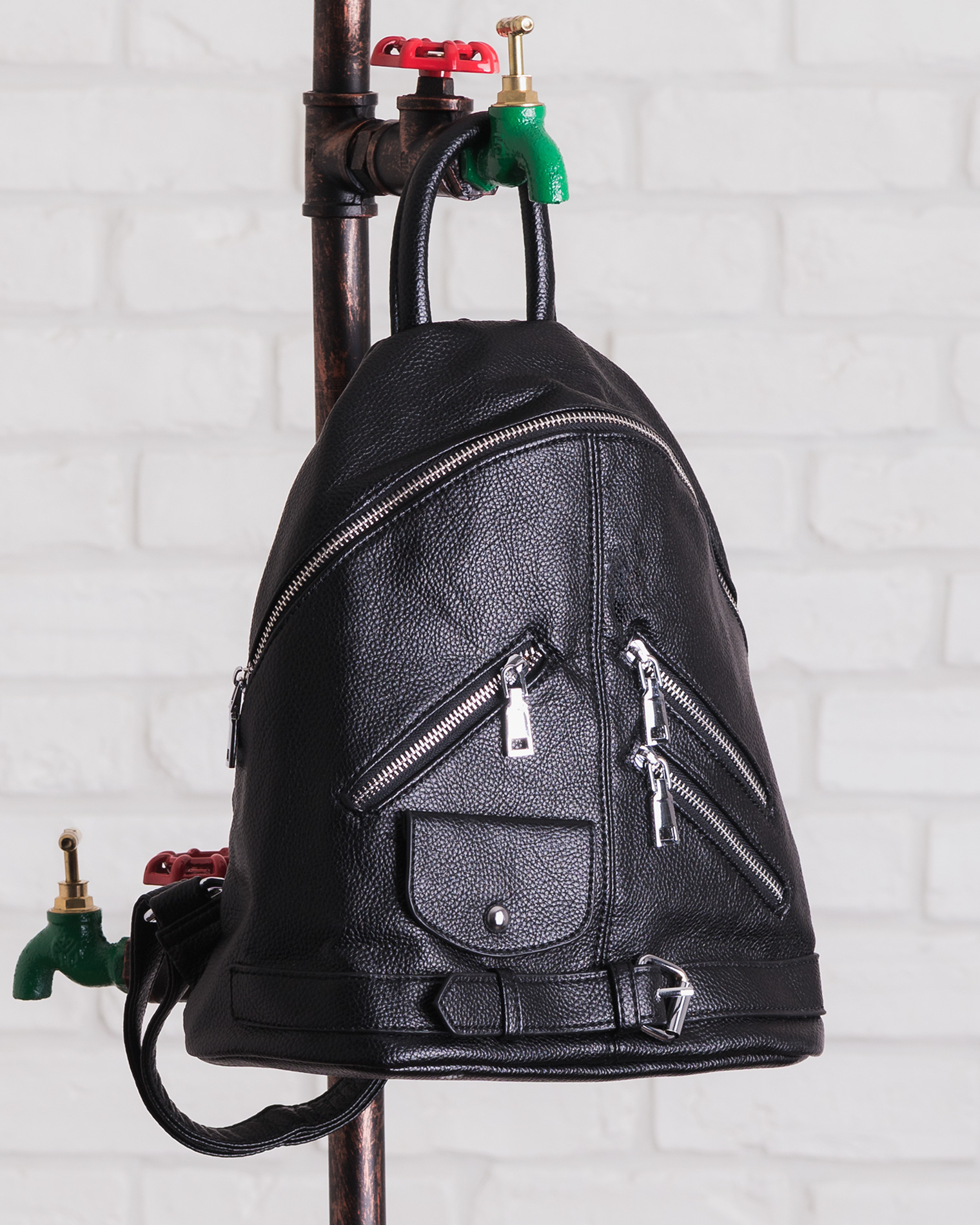 Amplitude Biker Jacket Backpack, Black Color