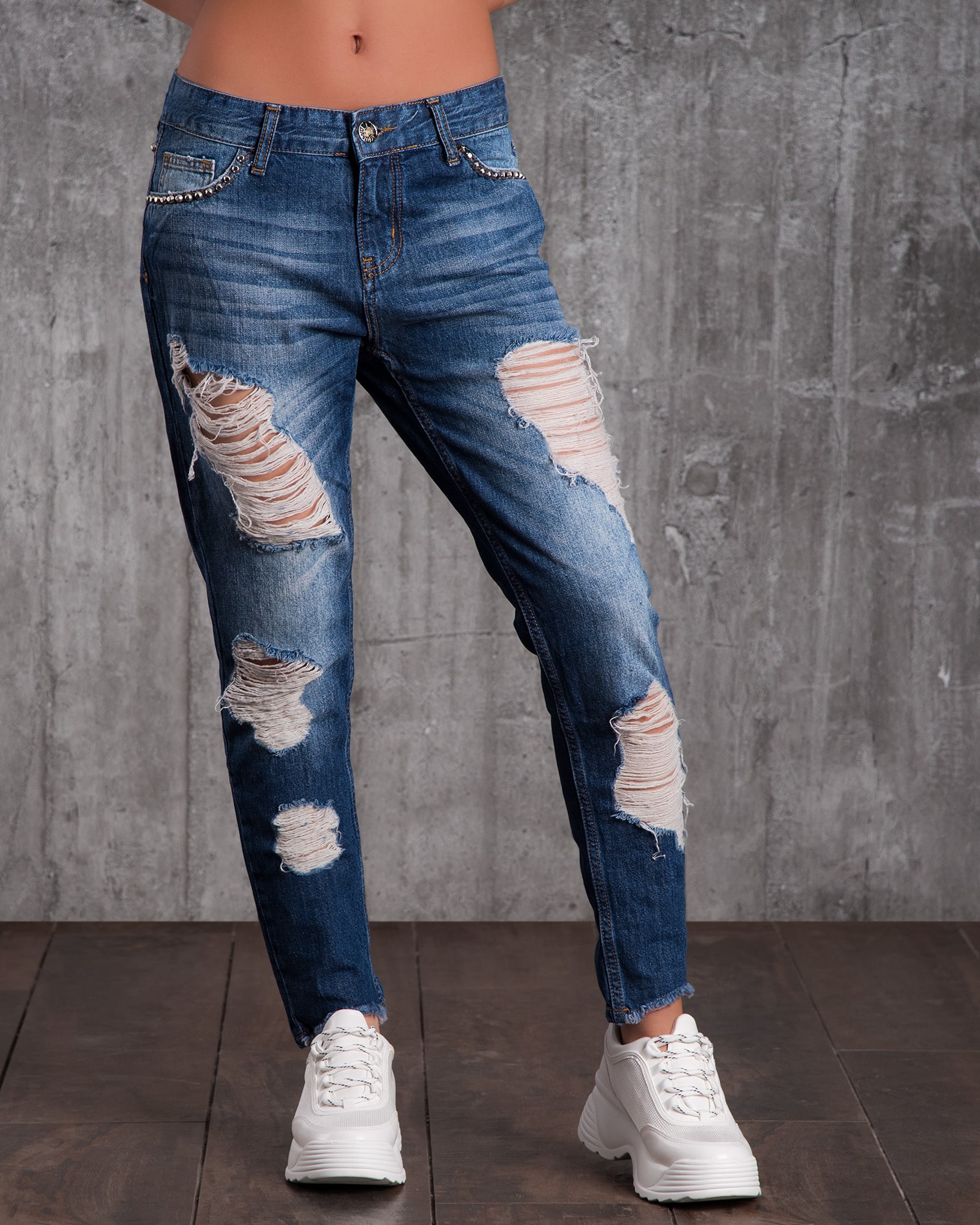 Delight distressed jeans, Blue Color