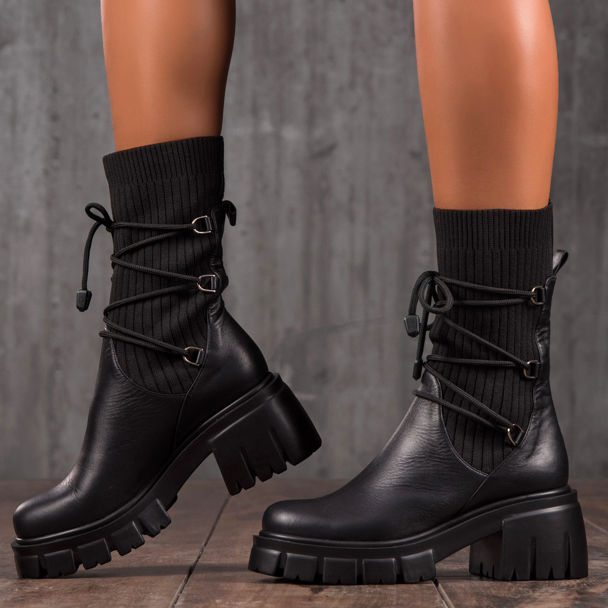 Theory Sock Boots, Black Color
