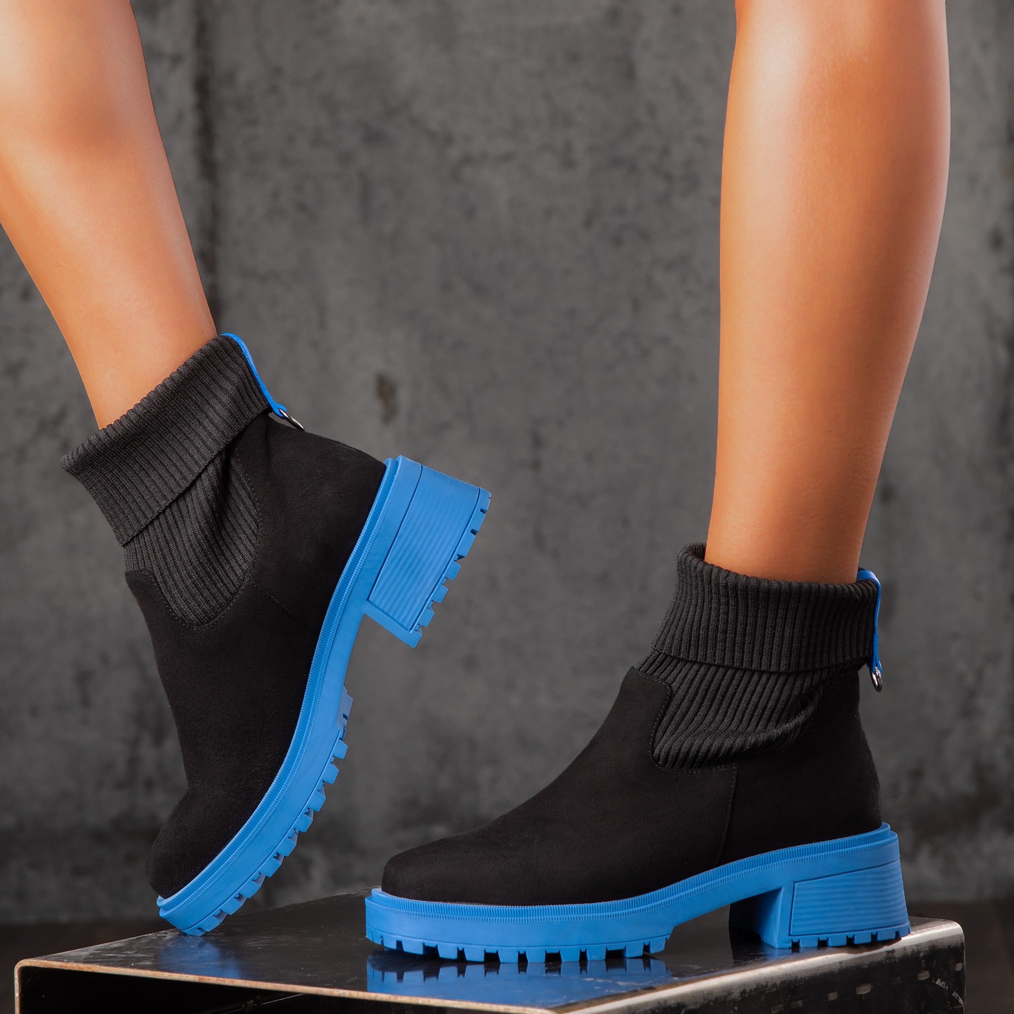 Guarda Sock Boots, Blue Color