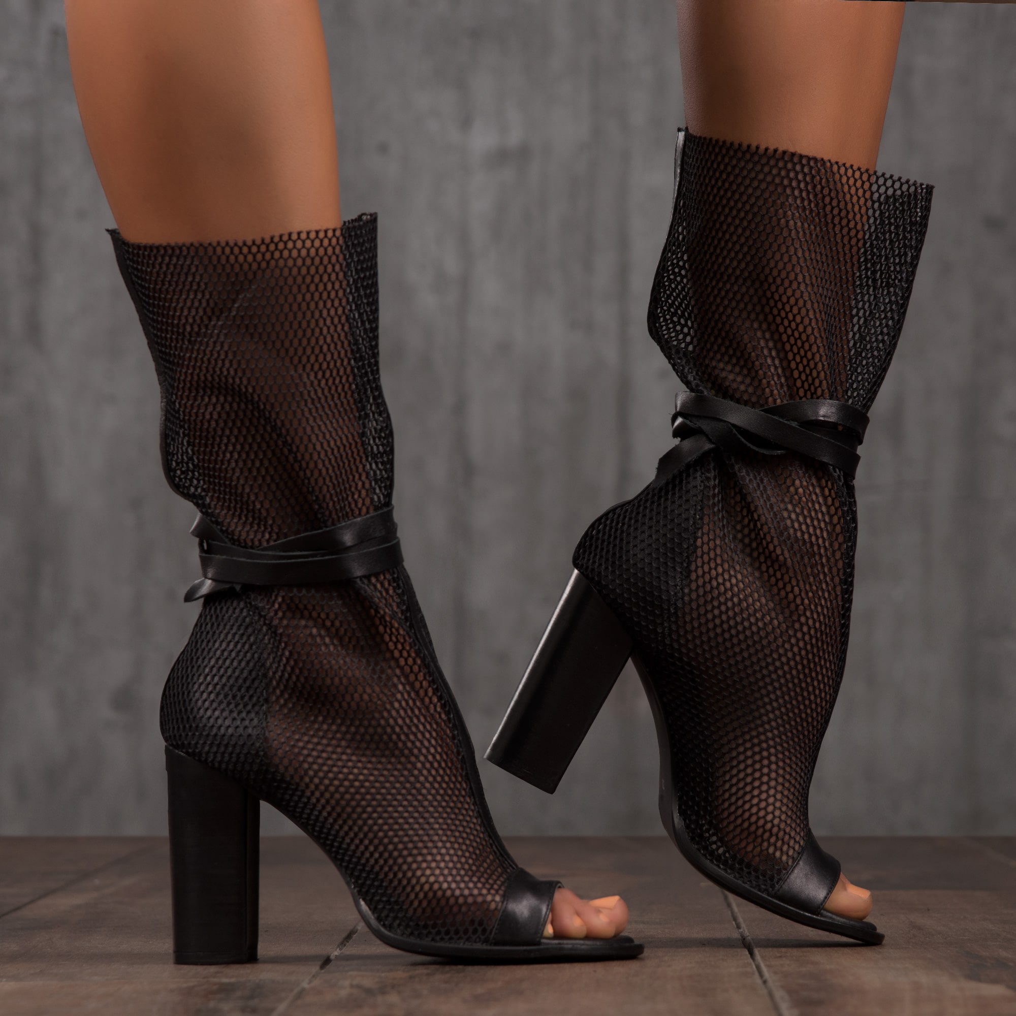 Astoria Mesh Boots, Black Color