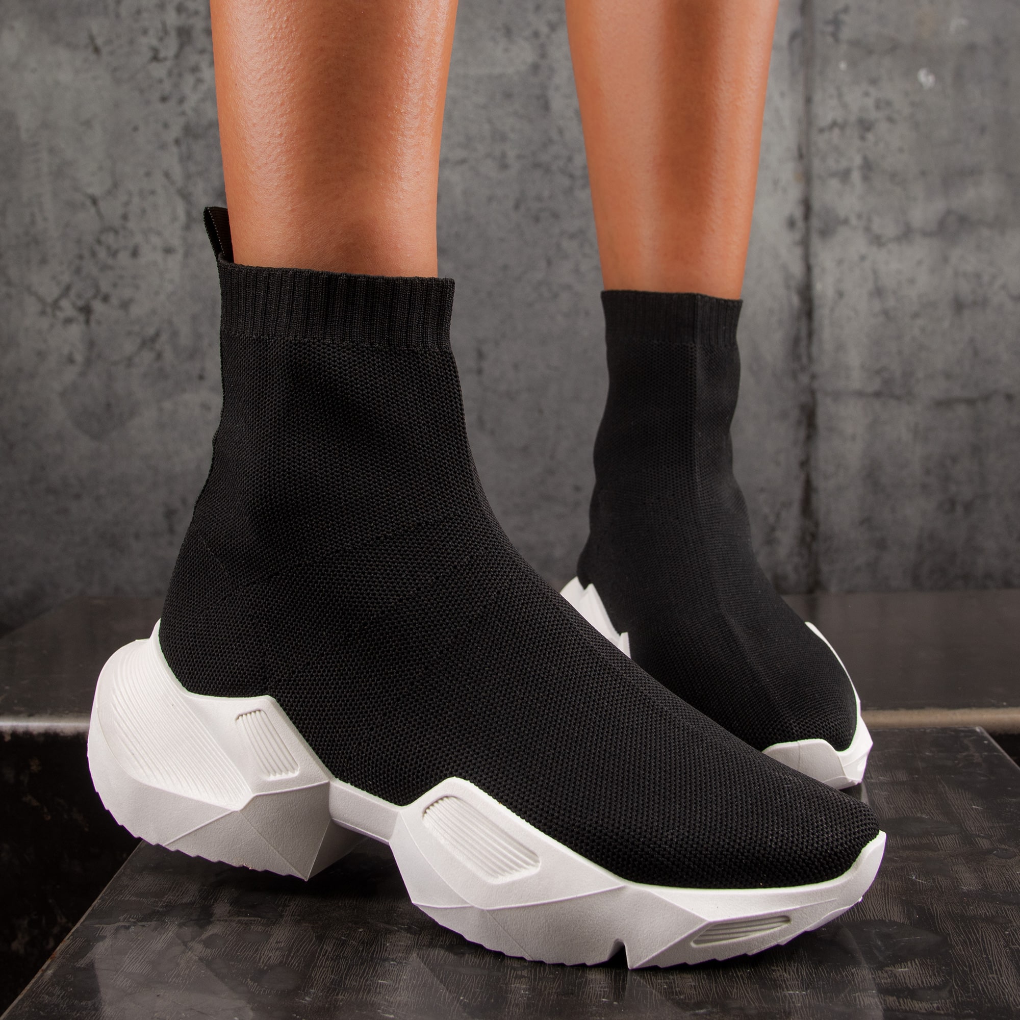 Bestie Sock Sneakers, Black Color