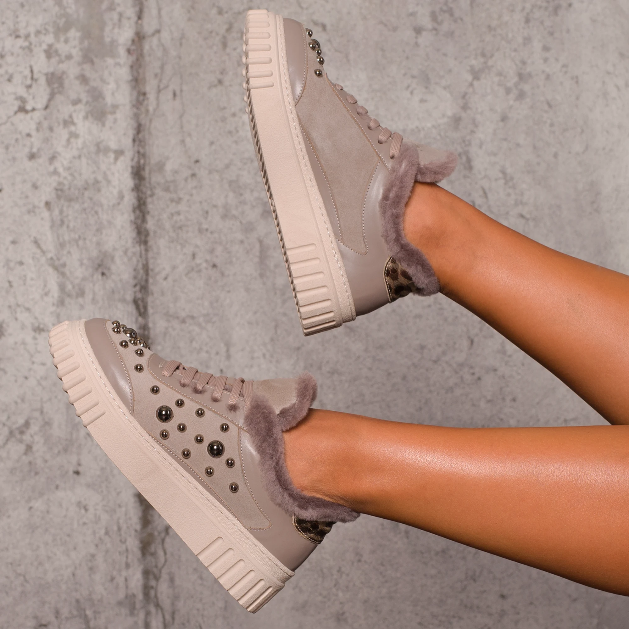 Admire Sneakers, Taupe Color