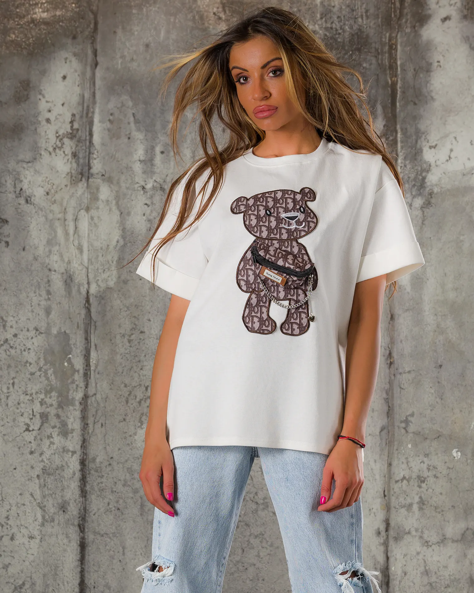 Bougie Bear T-Shirt, White Color
