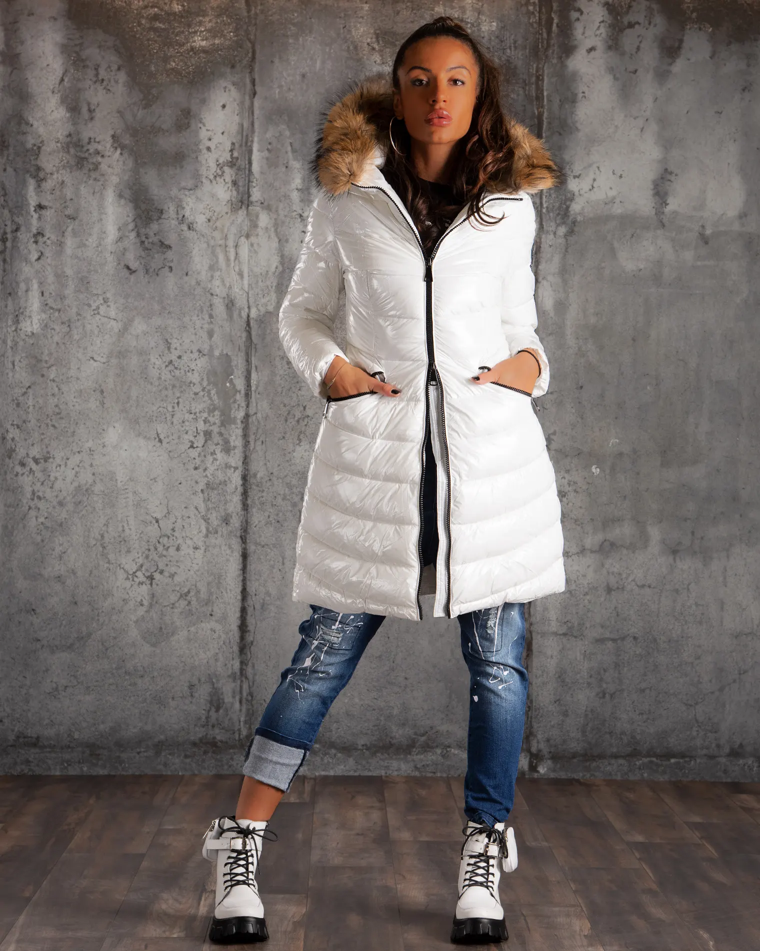 Montreal Winter Jacket, White Color