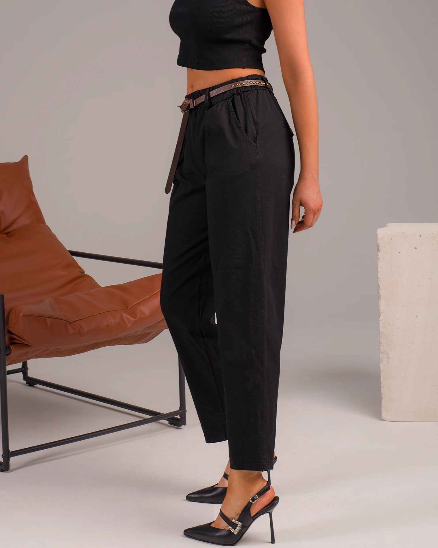 Панталон Wildflower, Черен Цвят