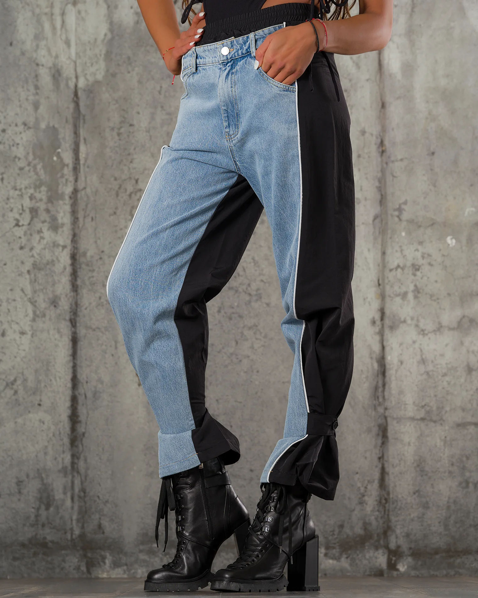Back To The Future Combo Jeans, Blue/Black Color