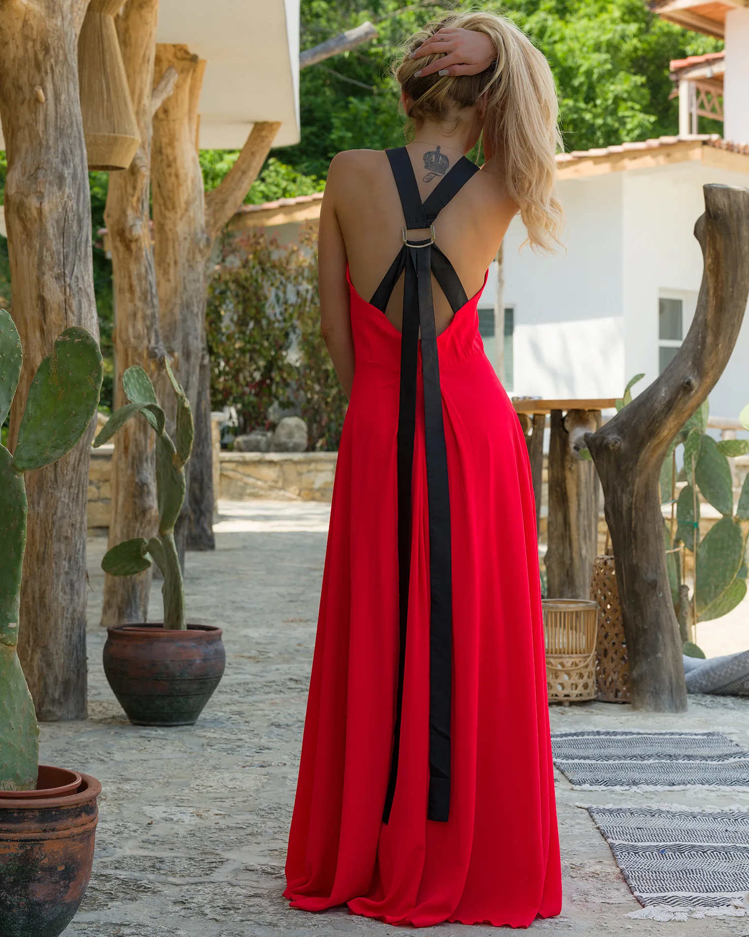 Torino Maxi dress, Coral Color