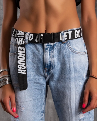 Clique Graphic Belt, Black Color