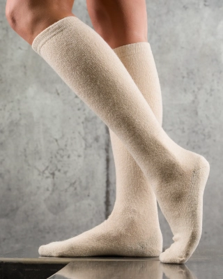 Gingerbread Socks, Ecru Color