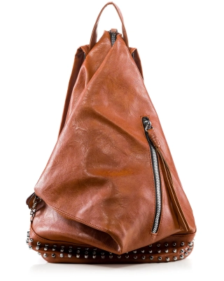 Streets Studded Backpack, Brown Color