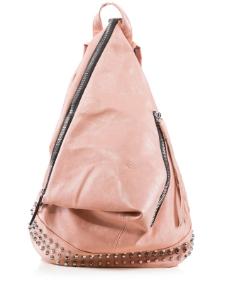Streets Studded Backpack, Powdery Pink Color
