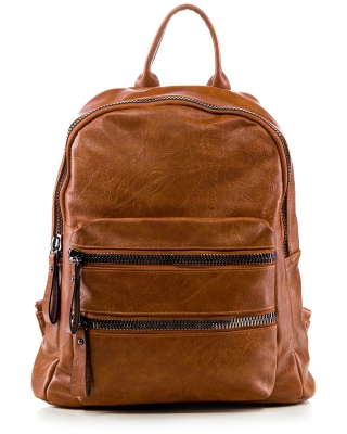Way To Go Backpack, Cognac Color