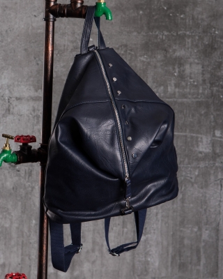 Clout Studded Backpack, Blue Color