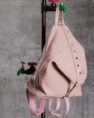 Clout Studded Backpack, Pink Color