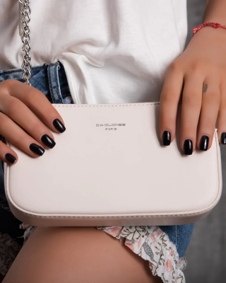 Campbell Crossbody Purse, Cream/Ecru Color