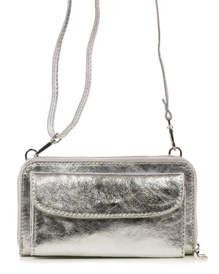 Global Citizen Wallet Bag, Silver Color