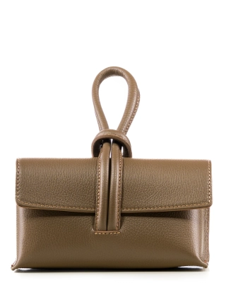 Wicked Game Clutch Bag, Dark Taupe Color