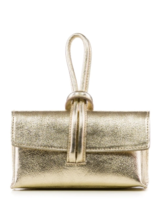 Wicked Game Clutch Bag, Gold Color