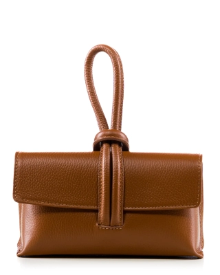 Wicked Game Clutch Bag, Cognac Color