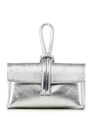 Wicked Game Clutch Bag, Silver Color