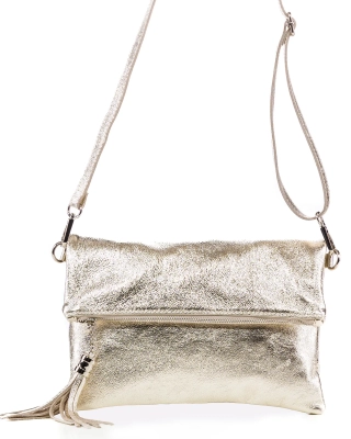 Ellie Flap Bag, Gold Color