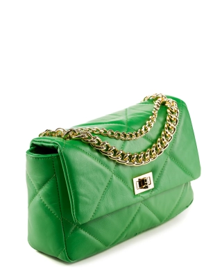 Career Flap Bag, Green Color