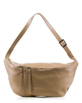 Platonic Bum Bag, Taupe Color