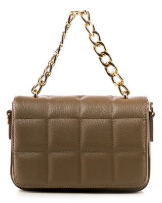 Willa Flap Bag, Dark Taupe Color