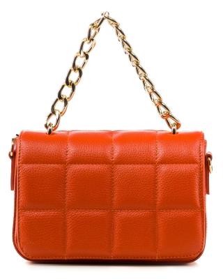 Willa Flap Bag, Papaya Color