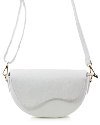 Here We Go Saddle Bag, White Color