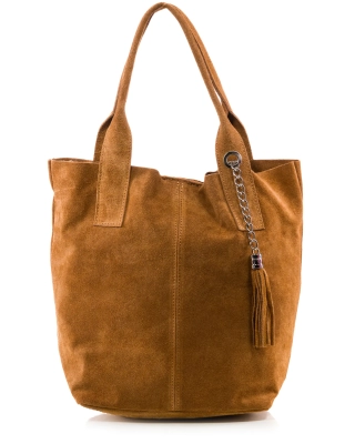 Quatro Tote Bag, Cognac Color