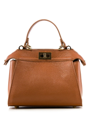 Stone Mini Bag, Cognac Color