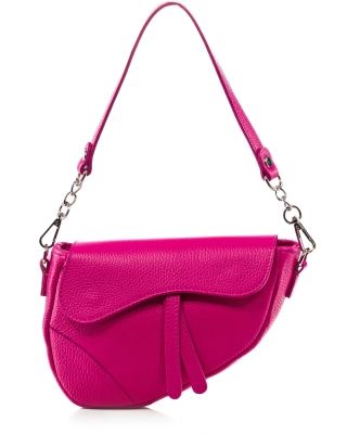 On A Roll Saddle Bag, Fuchsia Color