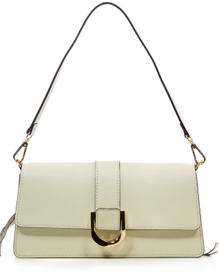 Outside Flap Bag, Beige Color