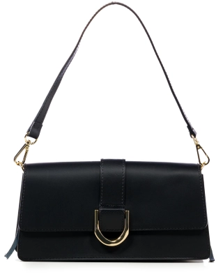 Outside Flap Bag, Black Color