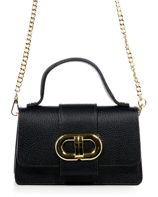 Carey Flap Bag, Black Color