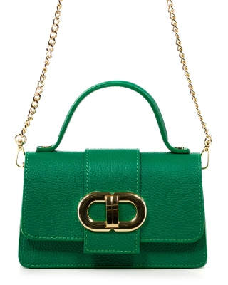 Carey Flap Bag, Green Color