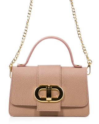 Carey Flap Bag, Powdery Pink Color