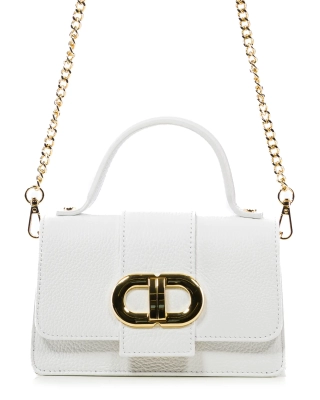 Carey Flap Bag, White Color