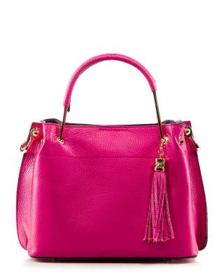 Bond Structured Tote, Fuchsia Color