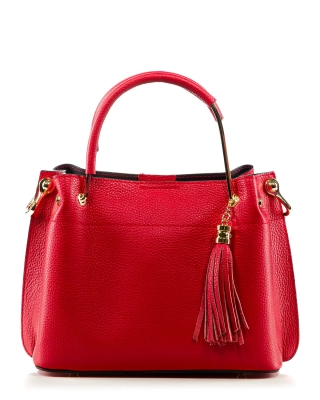 Bond Structured Tote, Red Color