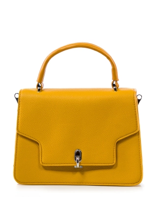 City Girl Flap Bag, Mustard Color