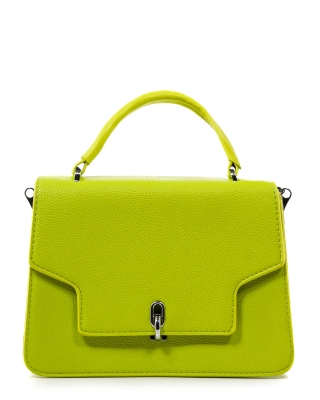 City Girl Flap Bag, Lime Color