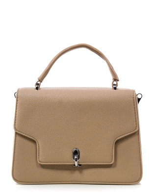 City Girl Flap Bag, Taupe Color